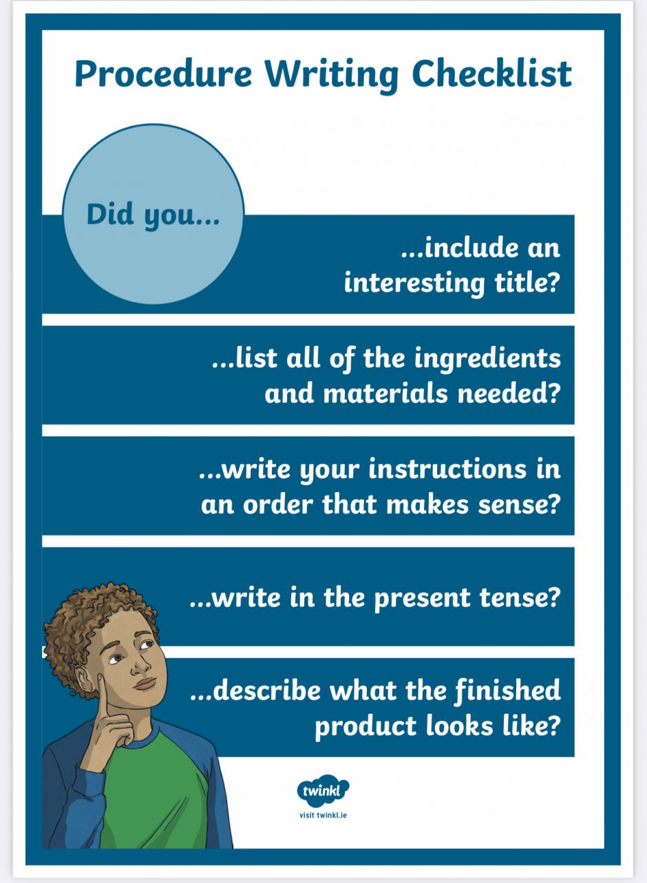 Tips for procedural writing
